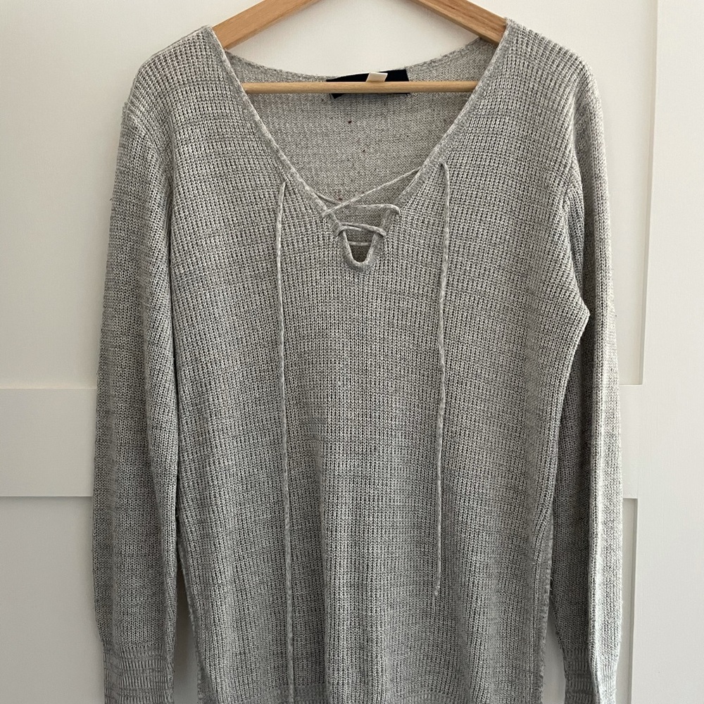 Francesca’s gray knit top